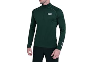 TCA Camiseta Manga Larga para Invierno de Run con Media Cremallera para Hombre