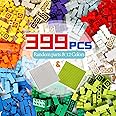 ekuzi Classic Building Bricks 399 Pieces High Bulk Building Blocks & 2 PCS of Base Plate, Building Blocks Box Set for 6 Year Old up Kids Compatible with Lego Classic
