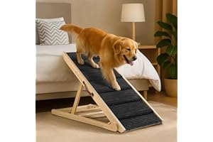 iPetba Rampa per Cani Piccoli e Grandi Scaletta Pieghevole e Regolabile per Letto e Divano, H 60 cm, Fino a 90 kg