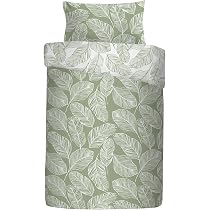Fusion Matteo Bettwäsche-Set Super-King - Wendbar In Entenei, Palmblattdesign, Polycotton