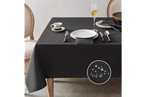 Softalker Manteles Mesa Antimanchas Rectangular 100x140 cm Gris Mantel Exterior Impermeable Mantel de Jacquard Geométrico, Duradero, Protege la Mesa Adecuado para Sala de Estar, Comedor, Cocina