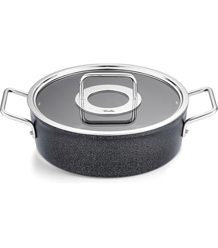 Fissler Adamant/aluminium pannenset, 2-delig, met glazen deksel, anti- aanbaklaag, 1 braadpan, 1 steelpan, inductie