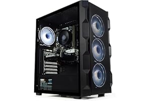 ionz Gaming PC - Desktop Computer, Ryzen 5 5600, NVIDIA RTX 5060,16GB RAM 1TB SSD, Windows 11, 650W 80+ PSU, WiFi, (N30, Black)