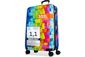 NOWI Hartschalenkoffer XL Groß – 102L Volumen – 8 Rollen 360° drehbar – Leichter ABS Koffer mit Zahlenschloss & Teleskopgestänge – Reisekoffer, Koffer Groß, Trolley (XL)