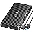 ORICO 2.5'' Hard Drive Enclosure SATA to USB 3.0 Tool-Free Hard Drive Case for 7mm 9.5 mm HDD SSD Max 6TB Compatible with MacBook Pro Air WD Seagate Toshiba Samsung Hitachi [Support UASP]-2189U3V1