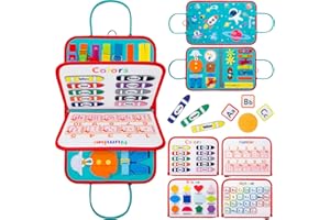 Freekite Busy Board pour Enfants, 4 Couches Jouet Montessori, Jouets éducatifs Préscolaires, Jouets d'activité et de Développement pour Enfants Garçon Fille 2, 3, 4, 5, 6 Ans
