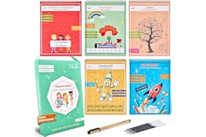 ‎FILAPEN Filapen® Magische Vorschulhefte ab 4 Jahren – 5 Übungshefte + Stift (wiederverwendbar) – Schreiben & Rechnen lernen, Buchstaben & Zahlen üben – Für Linkshänder und Rechtshänder
