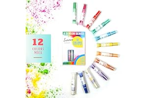 ‎TOYSBUTTY ToysButty 12 Farben Mica Pulver Kit für Epoxidharz-Pigmentset Seifenfarben, blumige Farben Tuben aufbewahrt, Make Up, Lipgloss, Badebomben, Kunstharzfarbstoff Sommer in der 4-Jahreszeiten-Kollektion