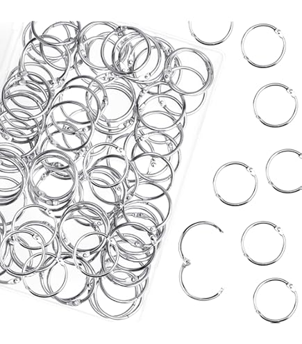 SOL 70 pk 30 mm losbladige ringband, flashkaartringen, metalen ringen voor handwerk, ringen voor flashcards, ringbandclips, boekbindringen, ringbandringen, boekringringringen, boekringen