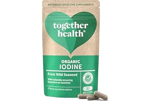 Organic Seaweed Iodine Supplement – Together Health – from Organic Seaweed – Natural Source of Iodine – Vegan Friendly – Made in The UK – 30 Vegecaps