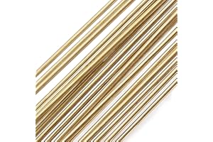 FORYNXHWIN 20 Pcs Brass Welding Rods 2mm x 250mm Copper Soldering Wires Brazing Welding Rods Low Temperature Brass Welding Rods T2 Copper Soldering Wires Flux Sticks for Repair Welding Brazing