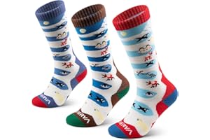 WEIERYA Kinder Skisocken Merinowolle, Thermo Snowboard socken, Kniestrümpfe Wolle Socken für Jungen und Mädchen, 1/3 Paar