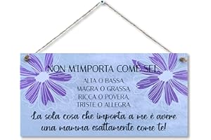 CARISPIBET Non m'importa come sei. | segni decorativi figli divertenti decorazioni d'interni targhe decorative di compleanno decorazioni per la casa madre regali per lei 15 x 30 cm