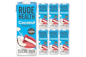 Rude Health 6 x 1 Litre Organic Coconut Dairy-Alt Milk, 100% Natural Organic Drink, Lactose Free, Dairy Free & Gluten-Free, No Added Sugar, Award-Winning, Healthy & Vegan, 100% Recyclable Packaging