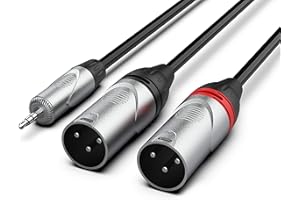 Audibax Kabel Pro 2 wtyczka XLR na mini jack mini, stereo, 3 m, czarny