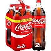 Coca-Cola Original Flavor Cola Soda Pack 4 x 2 L | Original cola drink, the taste of always, great for sharing, meetings and