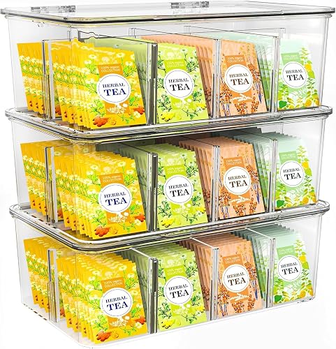 KICHLY Teebeutel-Organizer, 3 Stück, stapelbar