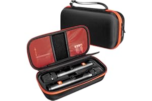 Fenmaru Custodia per JBL PartyBox Wireless Microfono, Borsa da Viaggio per JBL PartyBox, Portatile Dual Mic Custodia da trasporto per cantare o karaoke per JBL Wireless Two Microphone System