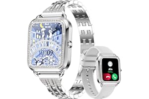 LIGE Smartwatch Donna Rispondere Chiamate e Messaggi,1,57'' Orologio Smart Watch Fisiologia Femminile Cardiofrequenzimetro Sanguigna SpO2 Sonno, Orologio Donna Smartwatch per Android IOS Argento