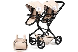 Bayer Design Tvillingvagn Twin Neo, hopfällbar, svängbara framhjul | med väska, höjdjusterbart handtag, sätesdelar som kan sättas in separat