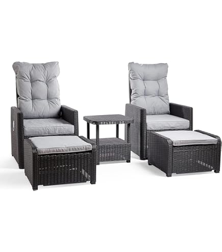 bellevue rattan recliner duet set