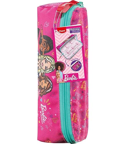 CERDÁ LIFE'S LITTLE MOMENTS Lot De 4 Stylos Inspirés De Barbie - Couleur Rose - 13,5 X 19 X 2 Cm - Design Unique Sur Chaque Stylo - Produit Original Conçu En Espagne