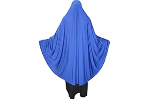 Yaqeen XL Khimar - Juego de oración de una pieza con material elástico de licra