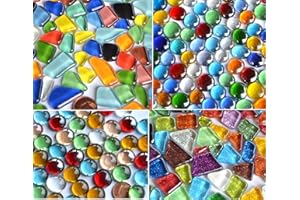 NAZUSA Bazare Masud eK 410 g Mosaik-Bastelmischung aus 4 verschiedenen Artikeln, Geschenkideen, ca. 180 Stück