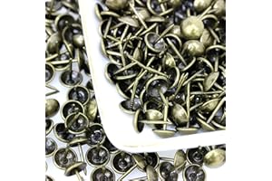 500 Stück Polsternägel, Basicon Vintage Möbel Nägel Bronze Thumb Tacks Polster Reißzwecken Reißnägel Antike Ziernägel Möbel Dekorative Nägel für Sessel Möbel Bett, 11x17mm