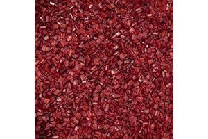 CALUM'S MIXES Red Glimmer Sugar Sprinkles - 35g of Red Crystal Cake Toppers or Cupcake Decorations Sparkly Sprinkles
