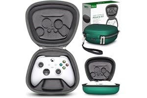 sisma Travel Case Compatible with Official Xbox Series X/S & Core Wireless Controller Hard Shell Storage Case Home Safekeeping Carrying Bag Deluxe Green Special Edition