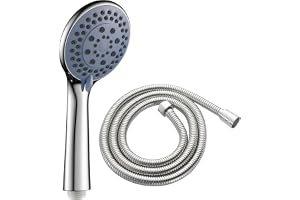 BRIMIX High Pressure Massage Shower Head Set with Hose, Rainfall Spray Modes, Spa Pressure Increase, Easy Cleaning, Powerful Hand Shower