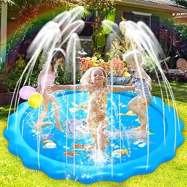 Alldoro Tapis D'eau étoile Avec Arroseur – 100 Cm – Jeu D'eau Jardin Pour Enfants Dès 3 Ans