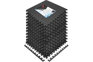 REALIKE Esterilla de espuma de ejercicio para suelo de espuma Eva Puzzle cojines de goma entrelazados Azulejos de gimnasio para entrenamiento deportivo de fitness 60 cm x 60 cm