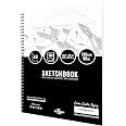 thumbnail: Stationery Island A3 Schetsboek Spiraalgebonden - 100 Pagina's 130gsm - Tekenblok Voor Schetsen & Illustratie