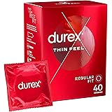 Durex Thin Feel Condoms for Sensitivity, Pack of 40 (Packaging May Vary)
