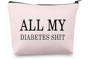BNQL All My Diabetes Shit Bag Lustige Diabetiker-Tragetasche, Diabetiker-Reisetasche, Geschenk für Diabetiker, Notfallpatienten, Diabetiker, Reisetasche, All My Diabetes Pink Bag, L, Bleistift