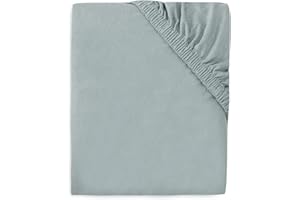 Jollein Jersey Fitted Sheet, Sea Green, 70/75 x 140/150 cm, 100% Cotton, Oeko-Tex Certified
