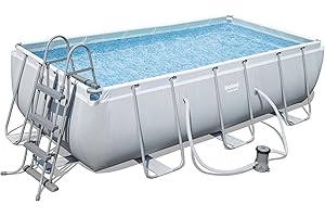 Bestway 56441 Kit Piscine Tubulaire, Bleu, 404 x 201 x 100 cm