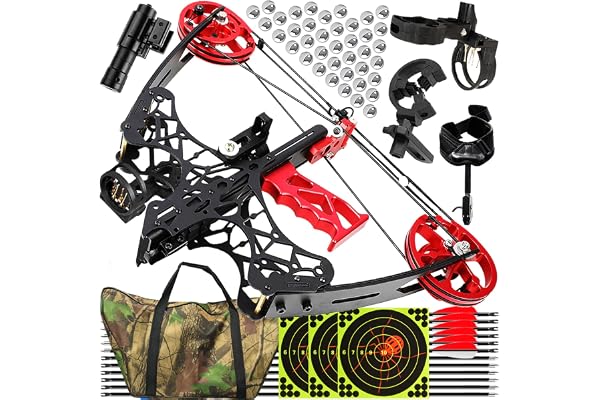 ZSHJGJR Kit Arc à Poulies Mini Arc à poulies Adulte Tir à l'arc Set Arc Compound 45 lbs Arc composé de Chasse Débutants Professionnel Arcs Compound Set Arc de Chasse Droitier Gaucher