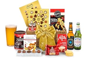 Cotswold Hamper with Beer - Luxury Ale Gift Set with Lager, Oatcakes, Shortbread, Peanuts, Crisps - Premium Beer and Snack Gifts for Men, from Regency Hampers