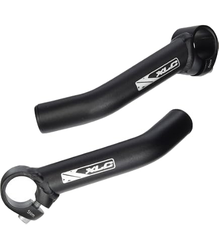 XLC Ergonomic G04 Handlebars – Unisex Rubber Grips For Bikes, Black/Grey, 135/92mm