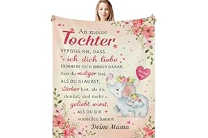‎G-DAKE G-dake Tochter Geschenke von Mama, Kuscheldecke für Meine Tochter Geschenk Mutter Tochter Decke mit Spruch Geschenkideen für Geburtstag Weihnachten Geburtstagsgeschenk, 130x150cm