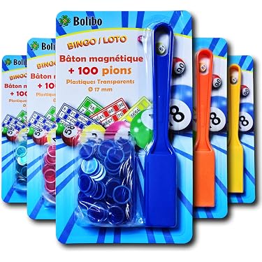 Kit De Bingo En Bois Portable Avec Jetons Et Cartes - Jeu De Loto Familial Pour Enfants Et Adultes, Parfait Pour Voyages Et Soirées