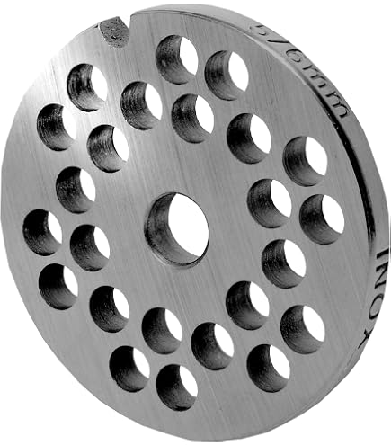 Disco Forato Di Ricambio Per Tritacarne | Diametro 53 Mm | Foro 2,0 Mm | Compatibile Hanseatic Taglia 5 | Acciaio Inox