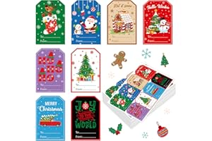 Dianelhall 320 Pieces Christmas Labels Stickers 2 x 3 Inches Christmas Tags Name Stickers Labels Self Adhesive Paper Xmas Collection Cute Sticky for Holiday Presents(Cartoon Style)