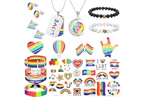 LOLIAS LGBTQ Accessories Lgbtq Armband Lgbtq Sticker Gay Pride Halskette Regenbogen Ohrringe Pride Accessoires Lgbt Abzeichen Pride Broschen Unisex Lesben Gay Pride Schmuck