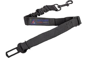 stuff from above® Universal Hunde-Sicherheitsgurt für das Auto mit Ruckdämpfung - längenverstellbar 50-80cm - elastisch und bequem passend für Jede Hunderasse & Autotypen