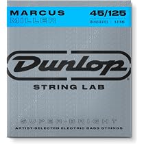 Cordes Basse Marcus Miller Super Bright 5 Cordes - Tirants Moyens .045-.125 - Dunlop DBMMS45125
