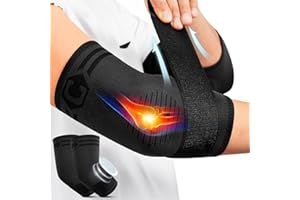 CAMBIVO Coudiere Tendinite Ajustable 2 Pack, Coudiere Epicondylite avec Rembourrage en Gel, Manchon de Compression Bras Attelle Coude Hommes Femmes pour Soulage la Douleur, Tennis, Golf, Sport